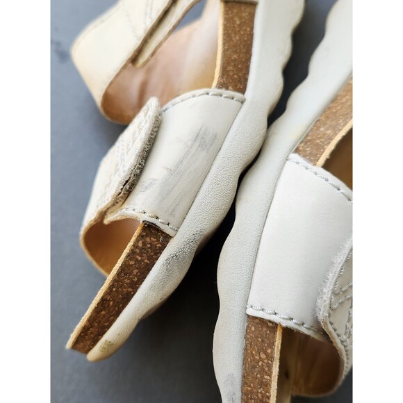 Dansko Maddy Sandals 9 US Ivory Wedge 2 Strap Walking Comfort 40 EU - Picture 9 of 11